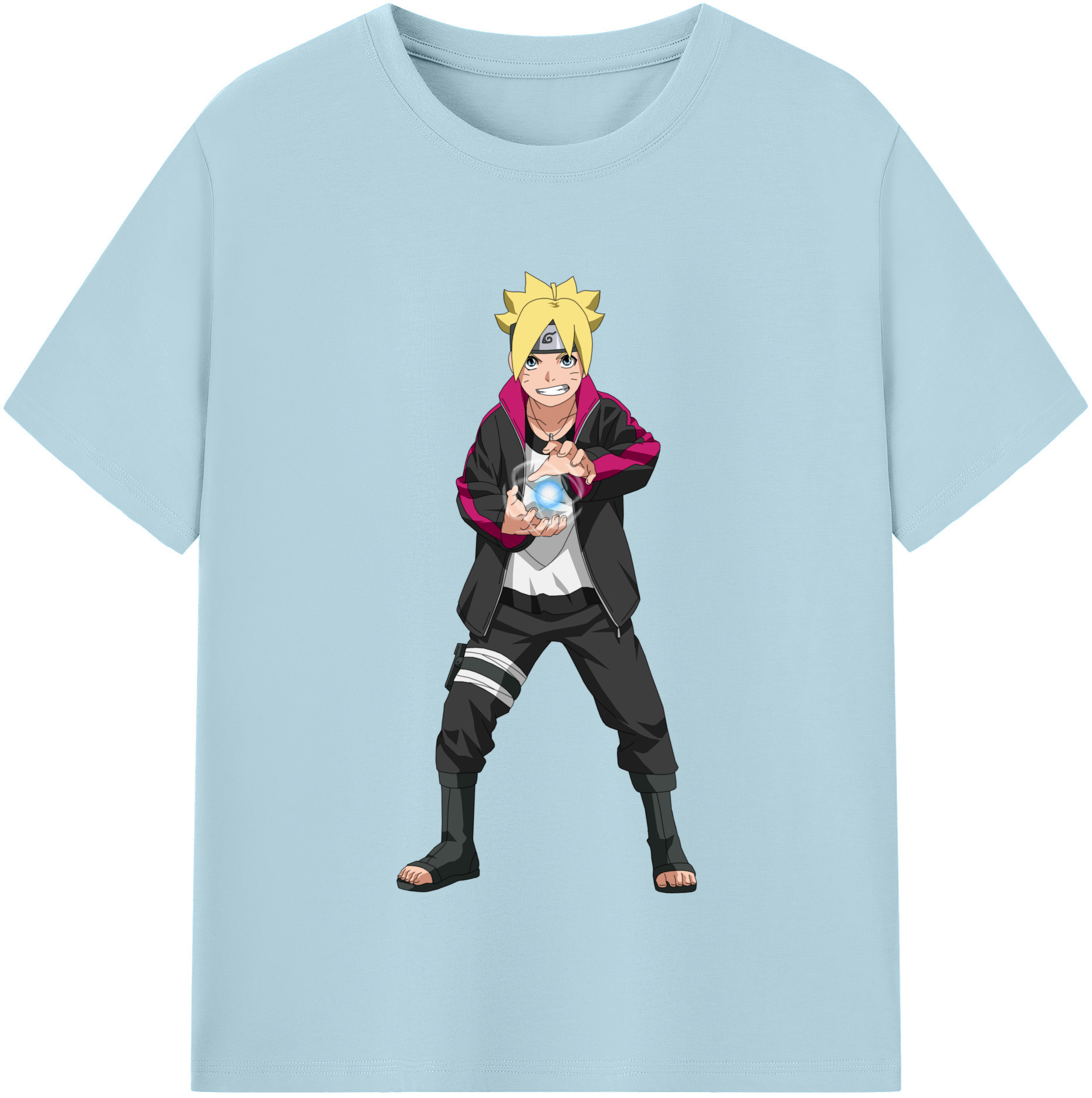 （画像用） NARUTO -ナルト- うずまき ボルト Uzumaki Boruto 綿100％半袖Tシャツ（フロントプリント）
